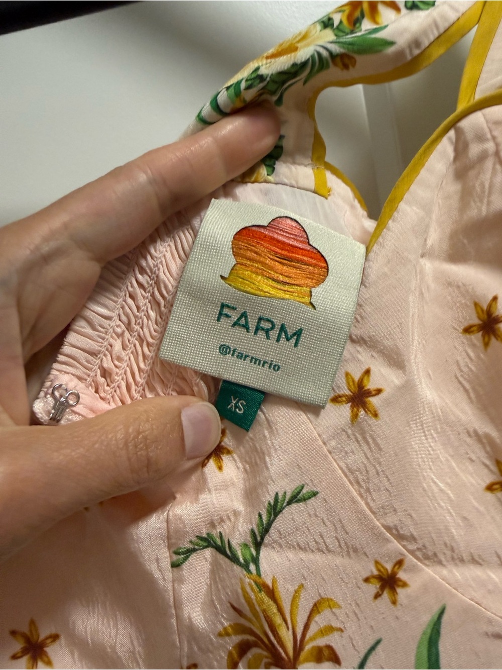 Peach Floral Tie-Shoulder Maxi Dress - Picture 3 of 3